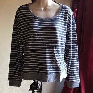 Splendid Sweet Top w/ double Faced Cuffs, Neckline & Cuffs